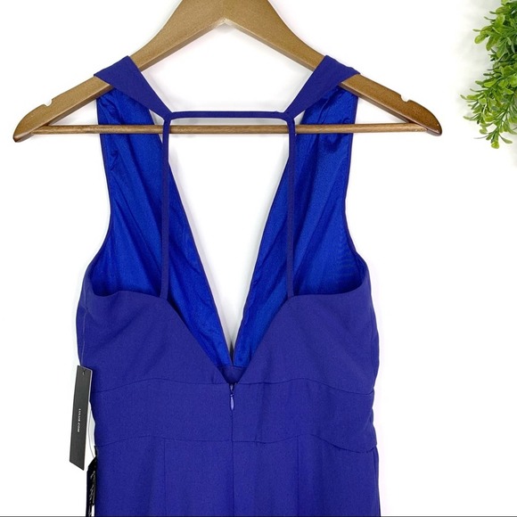 NWT Lulu’s Cobalt Blue Never Looking Back Jumpsuit - Picture 4 of 7